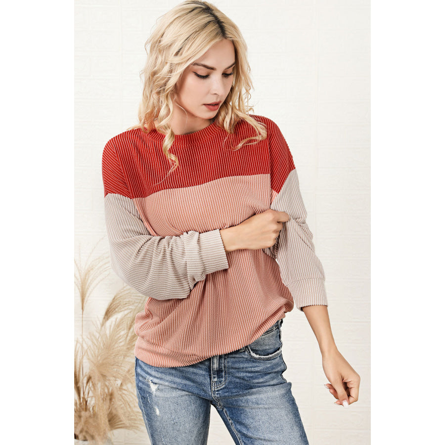 Color Block Dropped Shoulder T-Shirt Apparel and Accessories