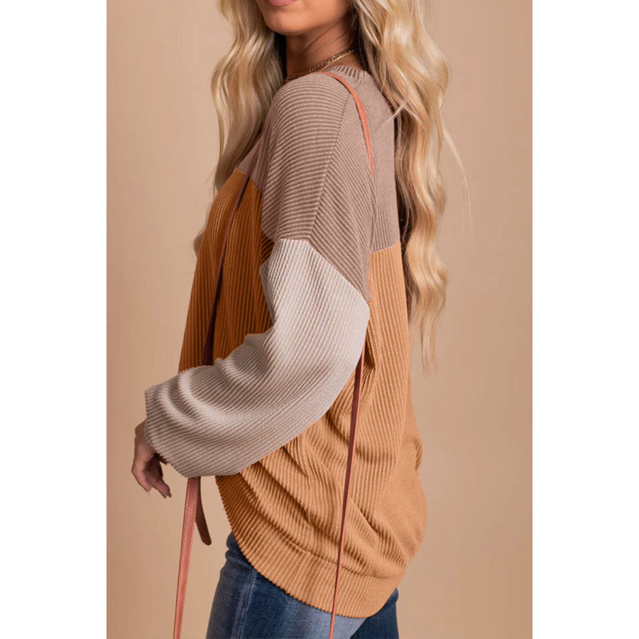 Color Block Dropped Shoulder T-Shirt Apparel and Accessories