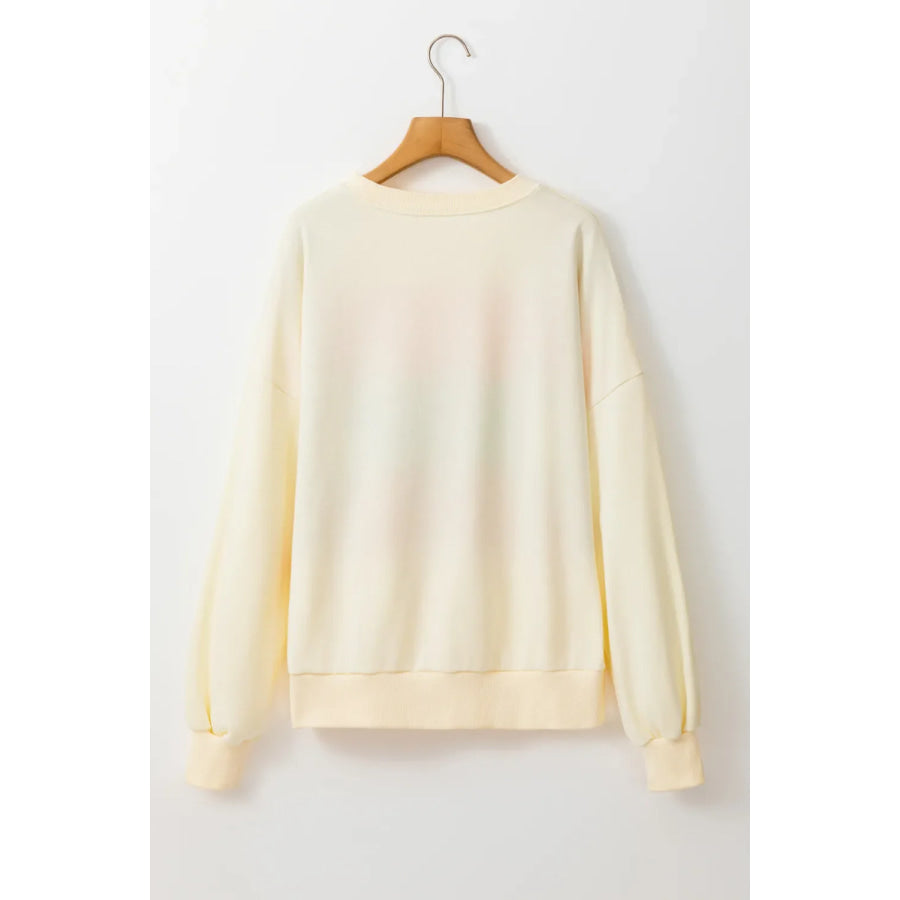 Color Block Long Sleeve Sweatshirt Apparel and Accessories