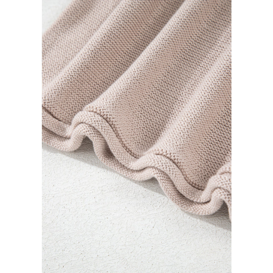 Color Block Round Neck Long Sleeve Sweater Apparel and Accessories