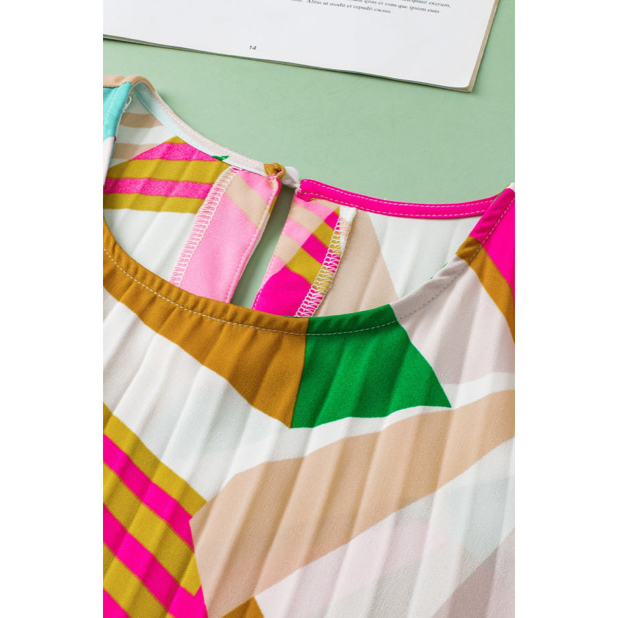 Color Block Round Neck Tank Apparel and Accessories