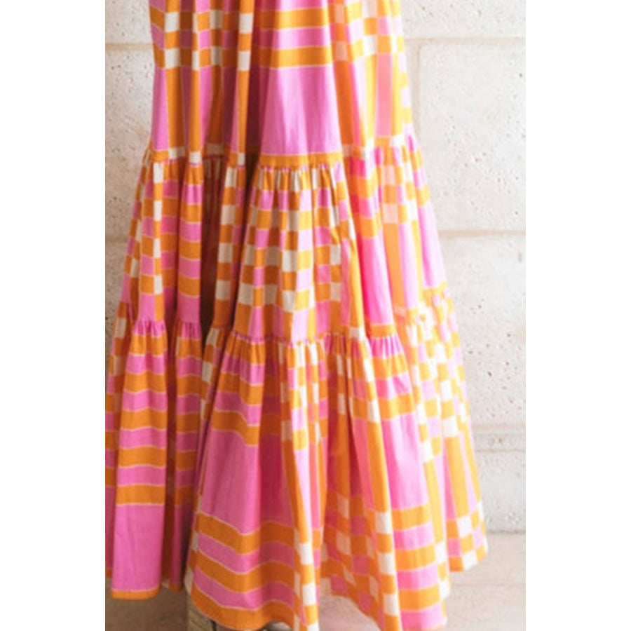 Color Block Tie Shoulder Dress Apparel and Accessories