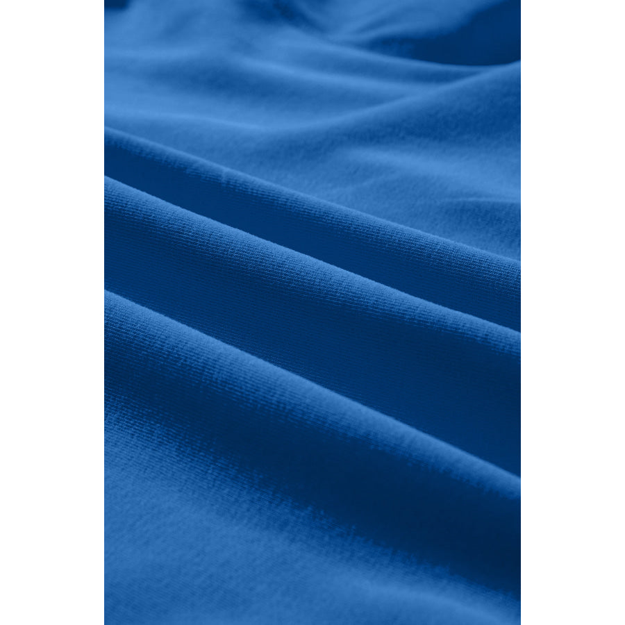 Contrast Round Neck Long Sleeve Sweatshirt Apparel and Accessories