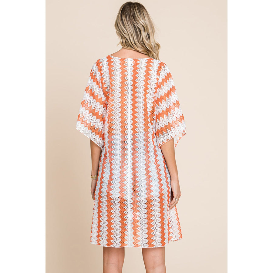 Cotton Bleu by Nu Label Multi Crochet Lace Cover Up Orange / S Apparel and Accessories