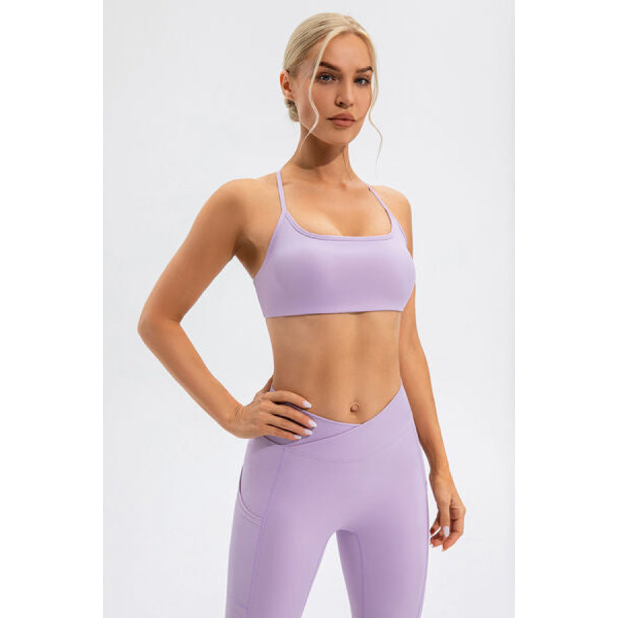 Crisscross Spaghetti Strap Active Cami Clothing