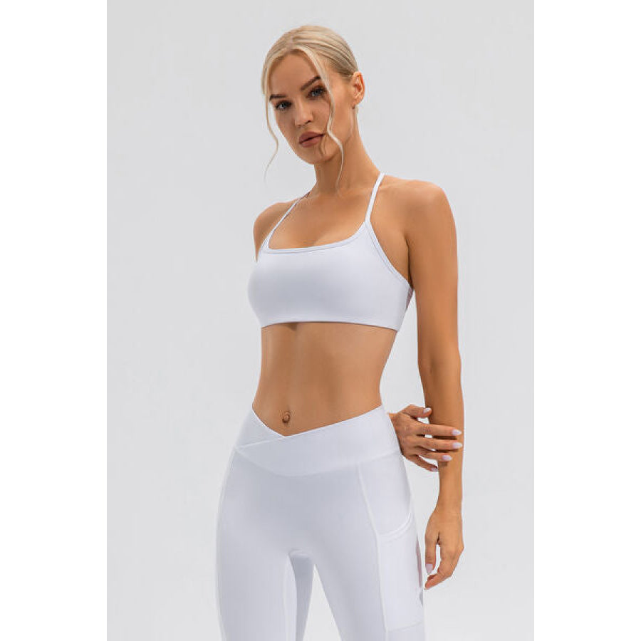 Crisscross Spaghetti Strap Active Cami Clothing