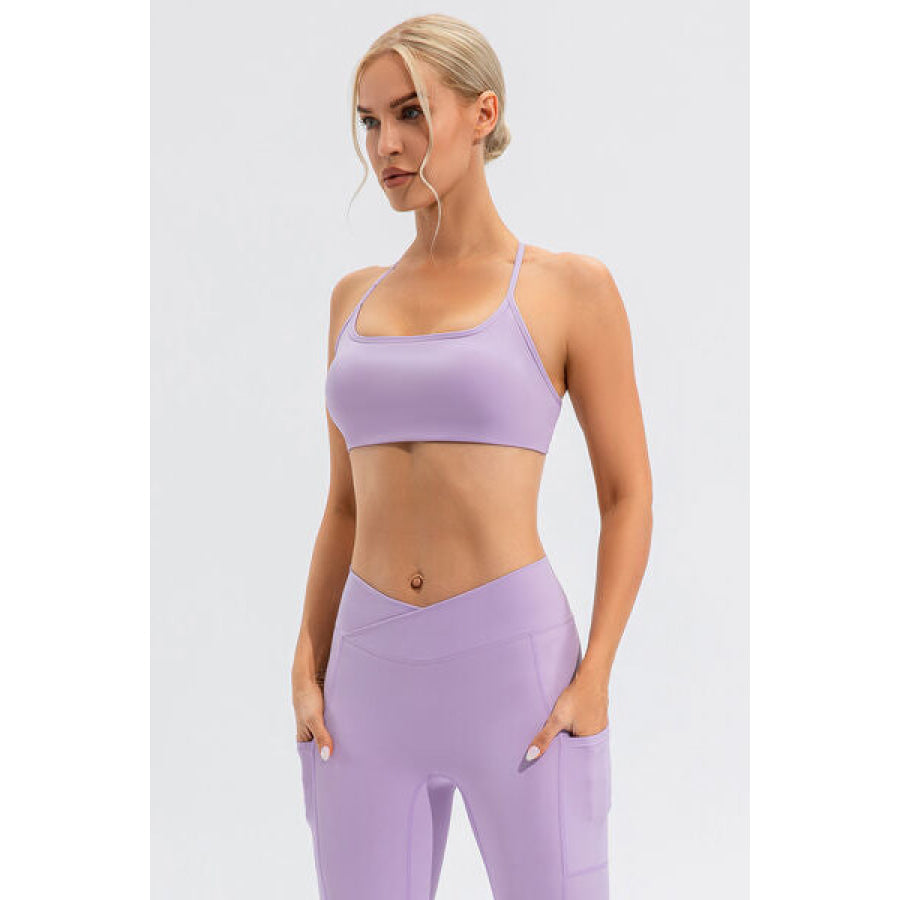 Crisscross Spaghetti Strap Active Cami Clothing