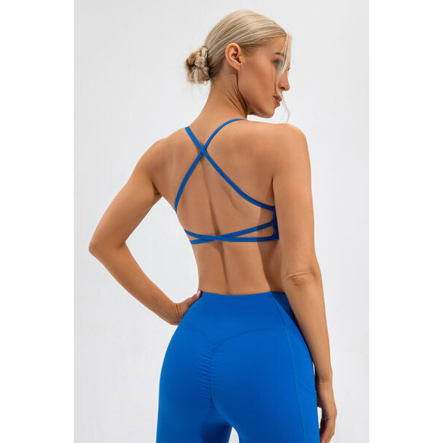 Crisscross Spaghetti Strap Active Cami Clothing