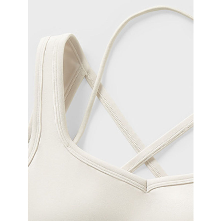 Crisscross Square Neck Active Tank Apparel and Accessories