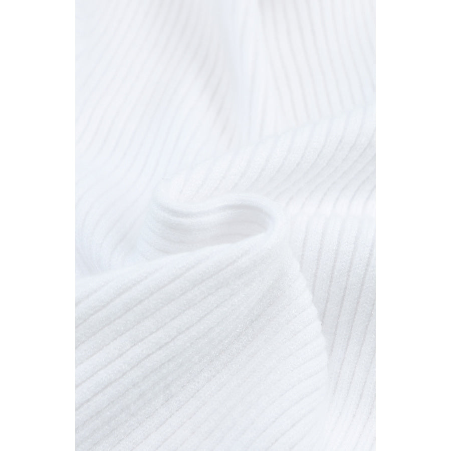 Crisscross V Neck Long Sleeve Knit Top Apparel and Accessories