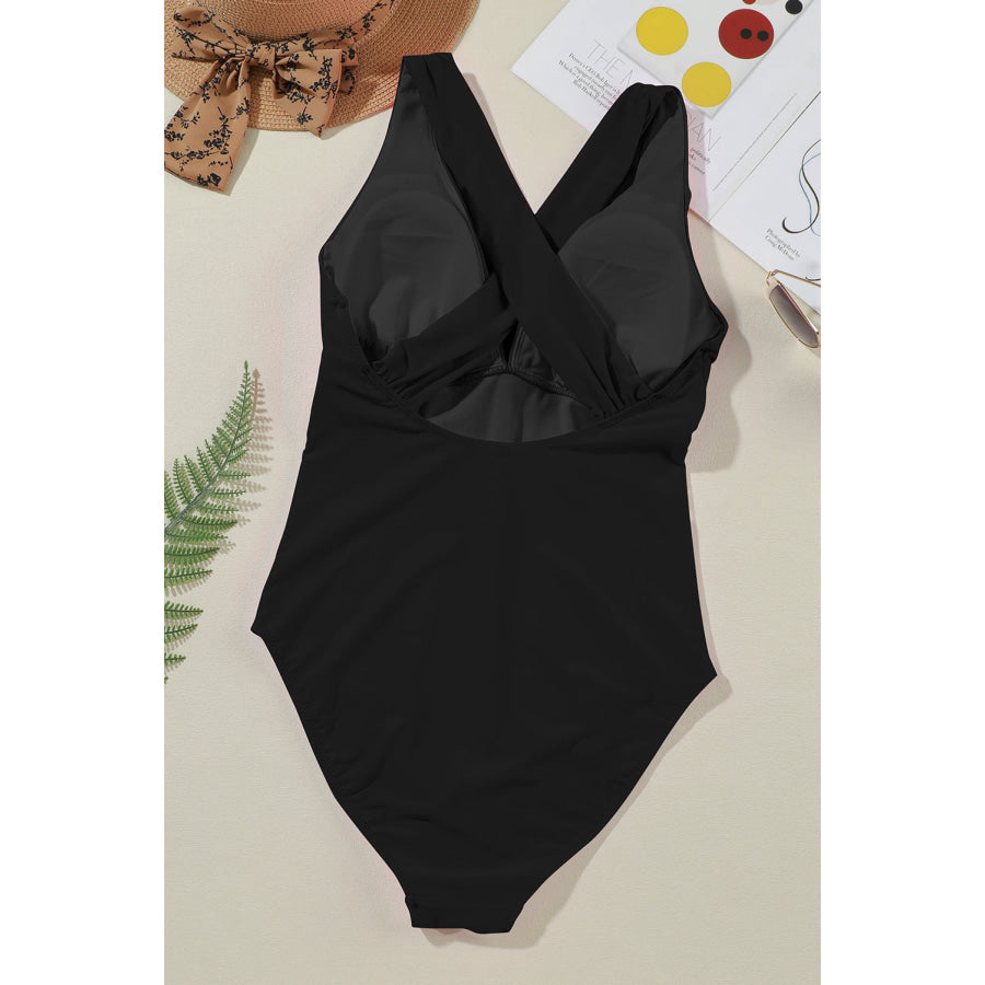 Crisscross Wide Strap One - Piece Swimwear Apparel and Accessories