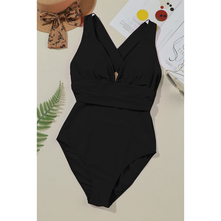 Crisscross Wide Strap One - Piece Swimwear Apparel and Accessories