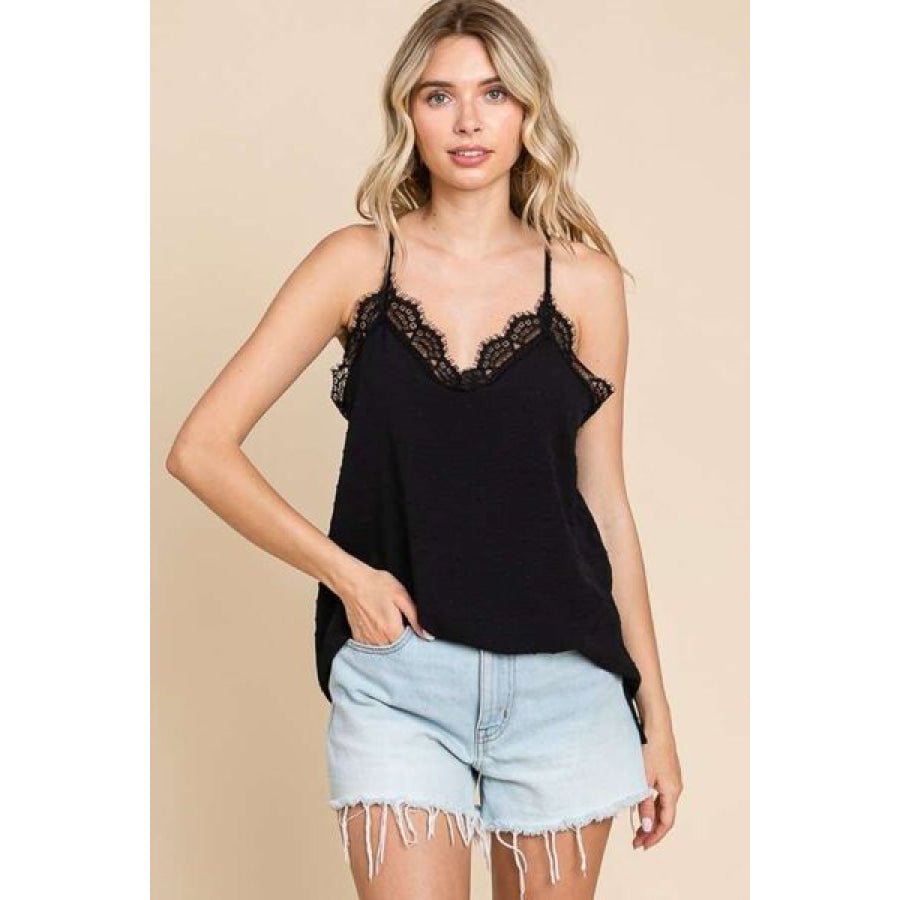 Culture Code Lace Detail Spaghetti Strap Cami Apparel and Accessories