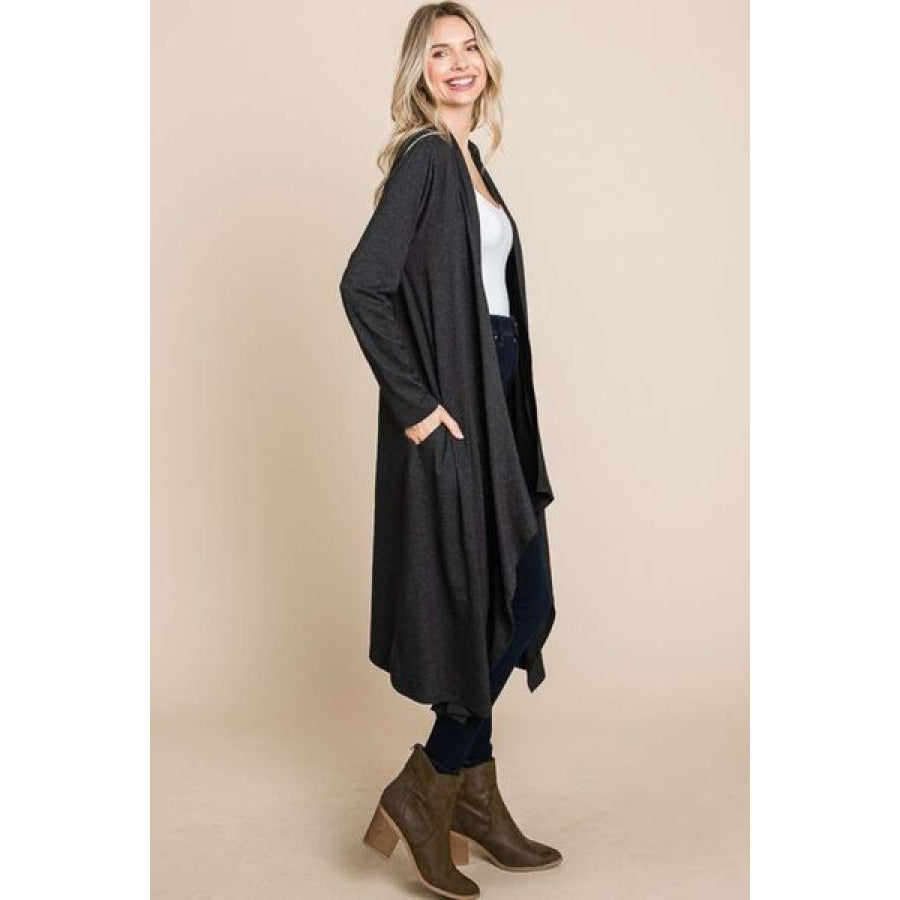 Culture Code Open Front Longline Cover Up with Pockets Apparel and Accessories