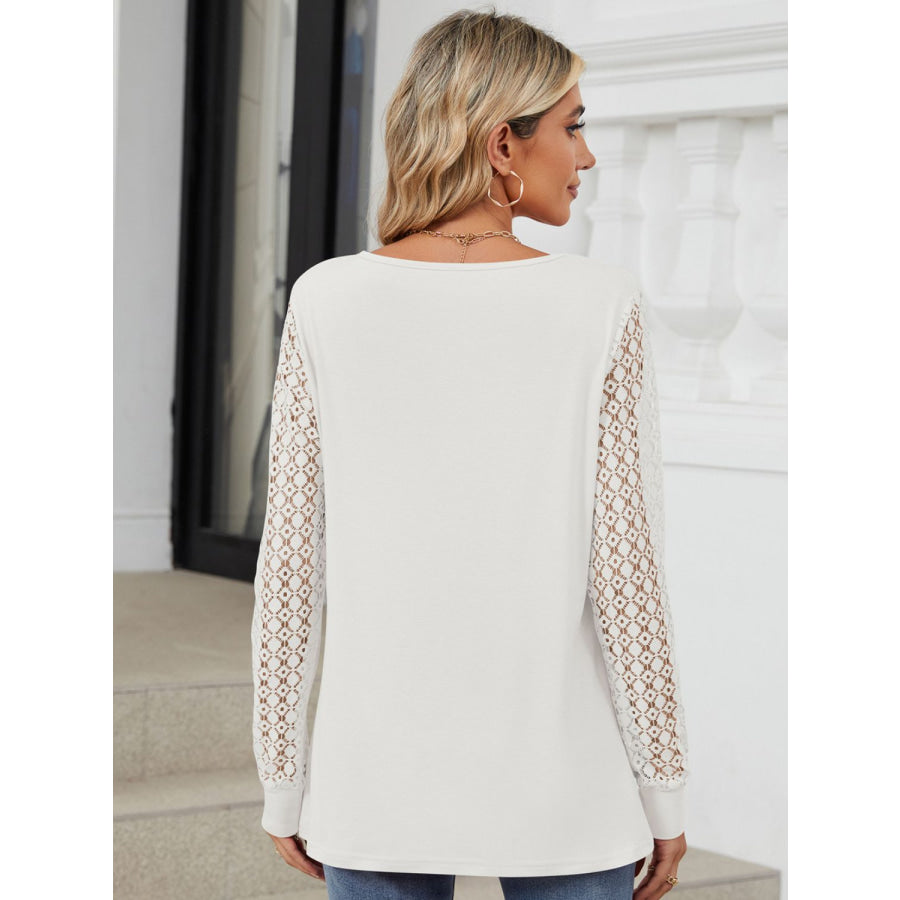 Cutout Round Neck Long Sleeve T-Shirt Apparel and Accessories