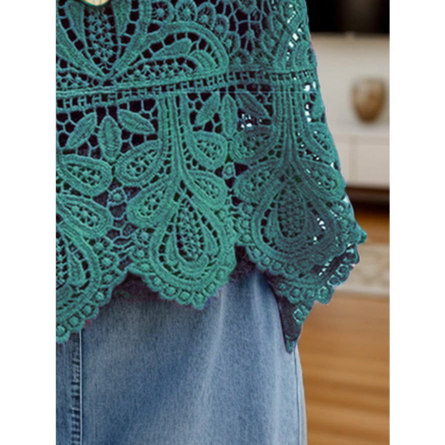 Cutout Scoop Neck Sleeveless Knit Cover Up Apparel and Accessories