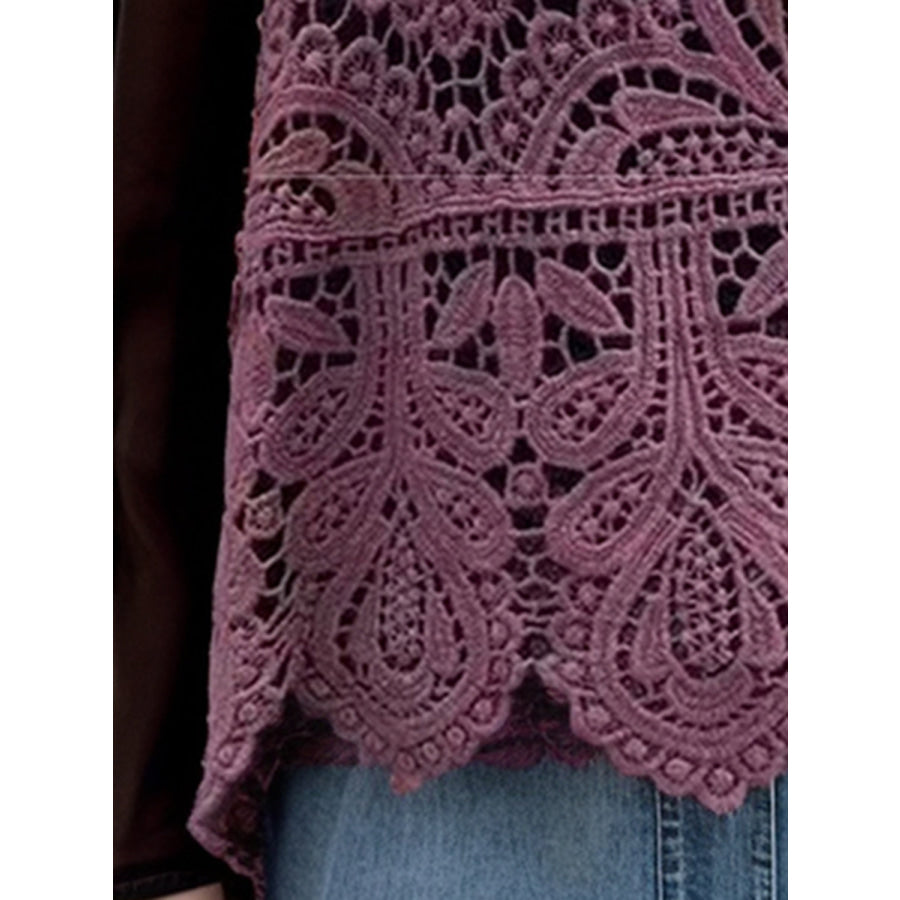 Cutout Scoop Neck Sleeveless Knit Cover Up Apparel and Accessories