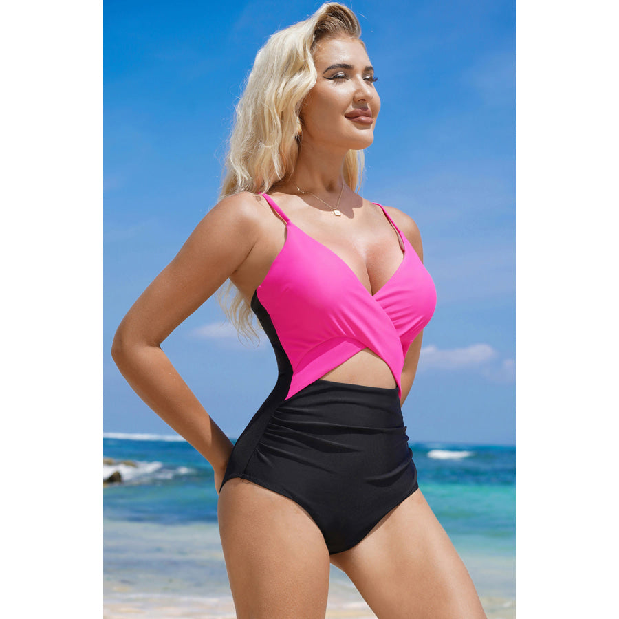 Cutout Spaghetti Strap One - Piece Swimwear Apparel and Accessories