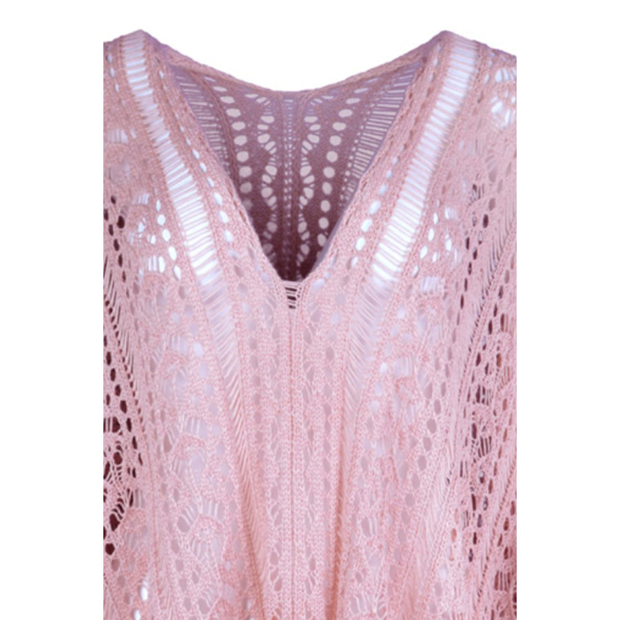 Cutout V - Neck Cover - Up with Tassel Apparel and Accessories