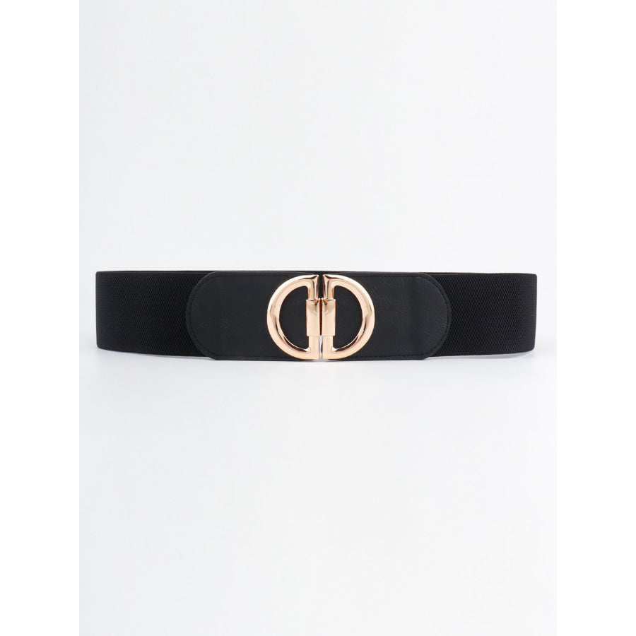 D Buckle Elastic Belt Black / One Size