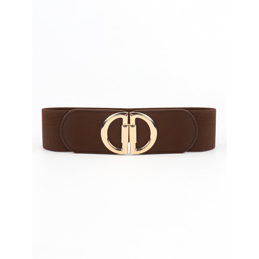 D Buckle Elastic Belt Chestnut / One Size