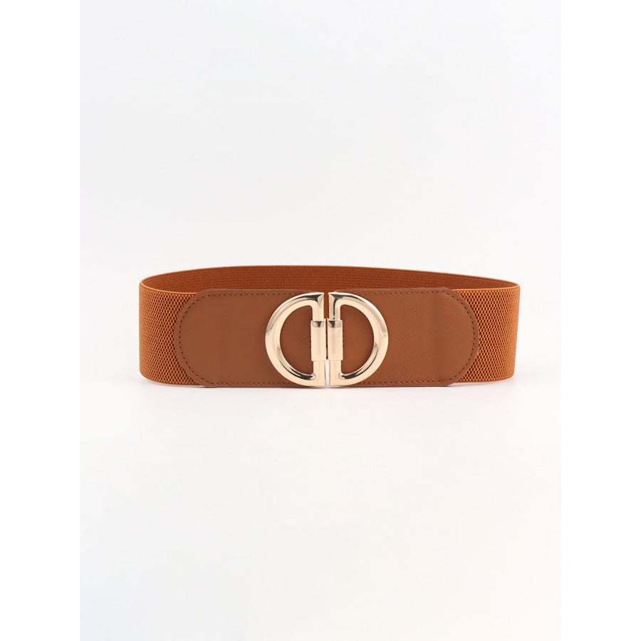 D Buckle Elastic Belt Ochre / One Size