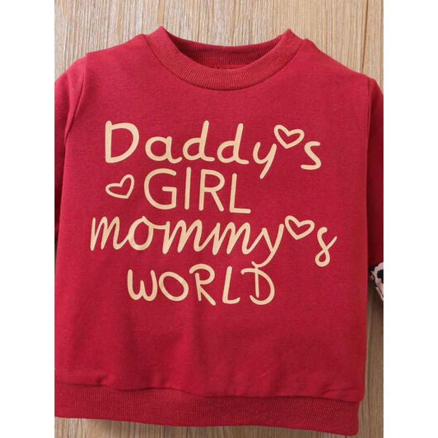 DADDY’S GIRL MOMMY’S WORLD Leopard Top and Pants Set Clothing