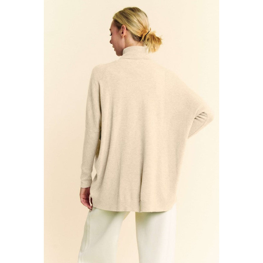 Davi & Dani Turtleneck Long Sleeve Knit Top Apparel and Accessories