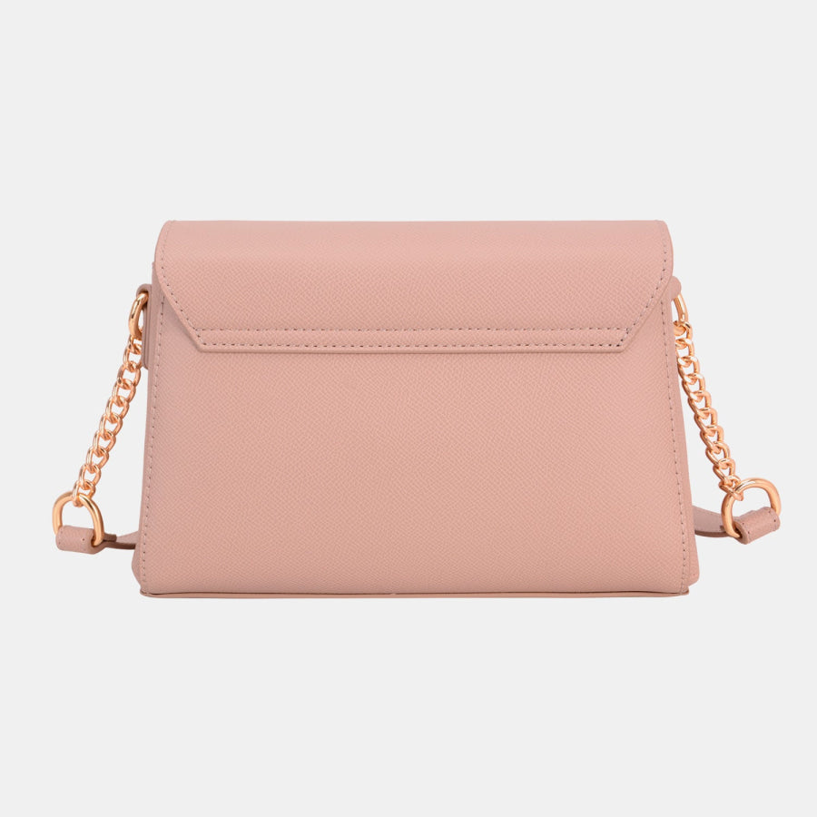 David Jones PU Leather Crossbody Bag Apparel and Accessories