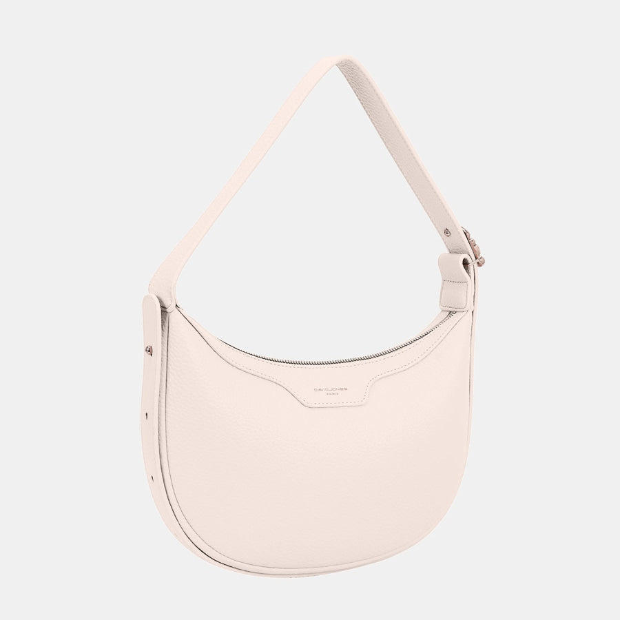 David Jones PU Leather Crossbody Bag Ivory / One Size Apparel and Accessories