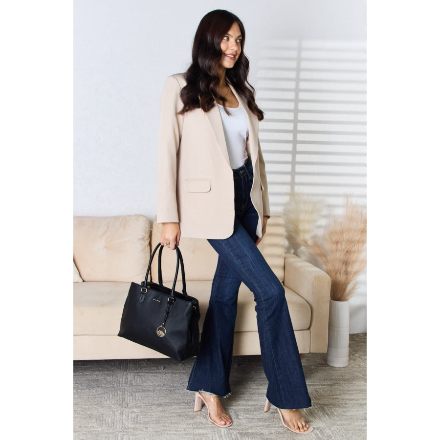 David Jones Structured Leather Handbag Handbags