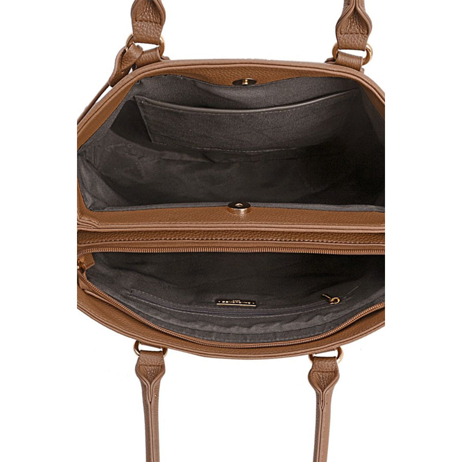 David Jones Structured Leather Handbag Handbags