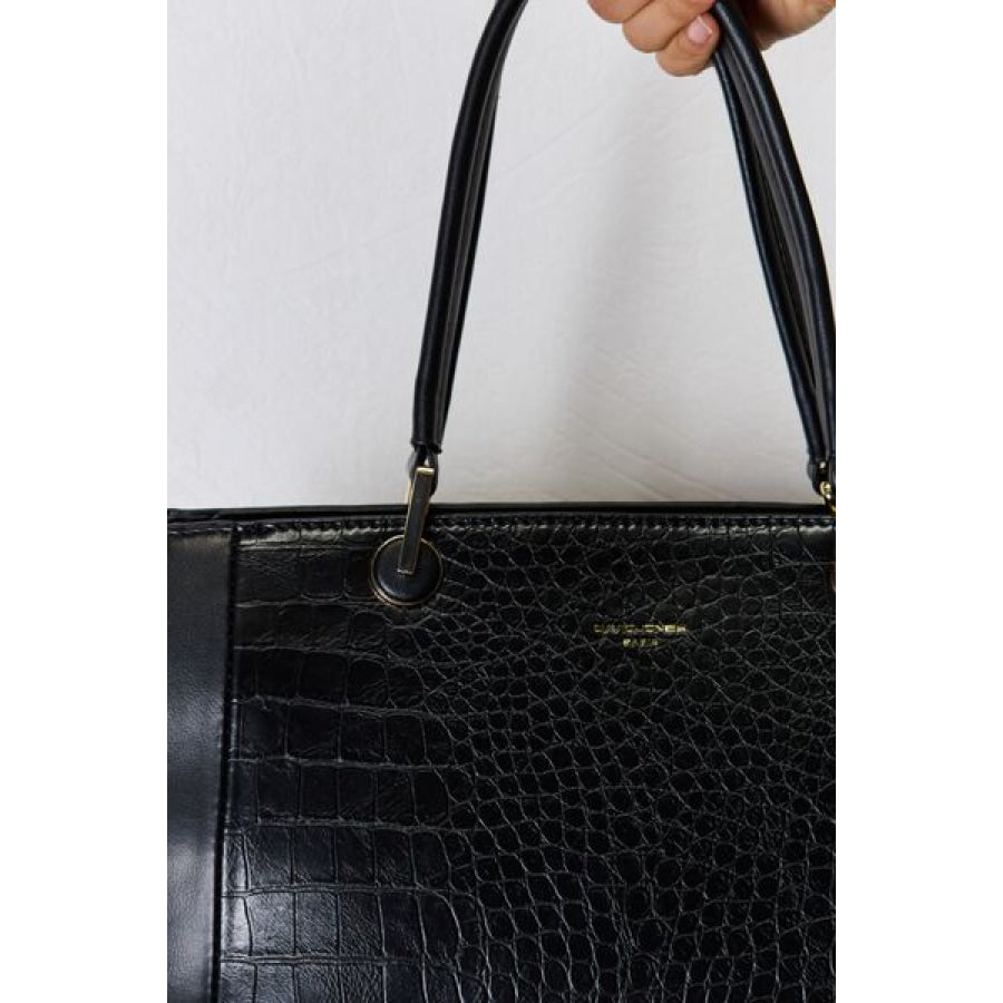 David Jones Texture PU Leather Handbag Apparel and Accessories