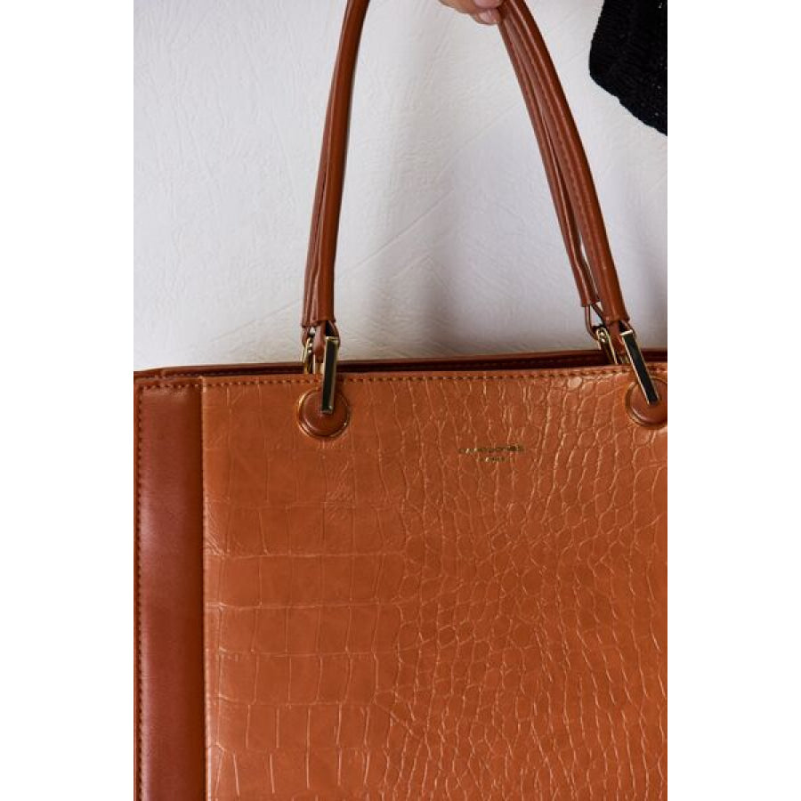 David Jones Texture PU Leather Handbag Apparel and Accessories