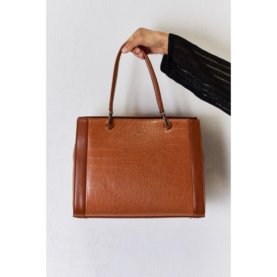 David Jones Texture PU Leather Handbag Apparel and Accessories