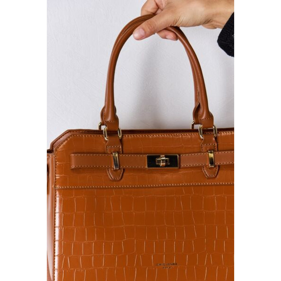 David Jones Texture PU Leather Handbag Apparel and Accessories