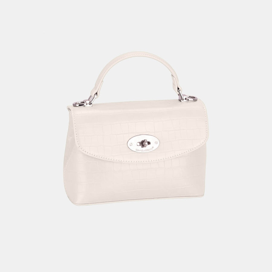 David Jones Texture PU Leather Handbag Creamy White / One Size Handbags