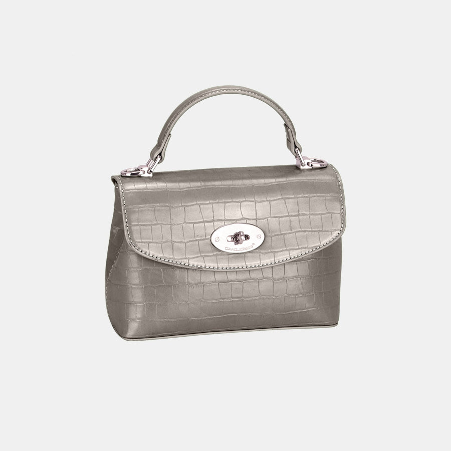 David Jones Texture PU Leather Handbag D.Silver / One Size Handbags