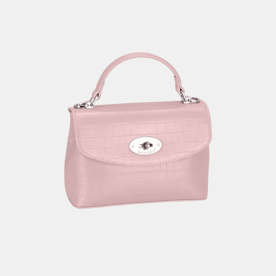 David Jones Texture PU Leather Handbag Pink / One Size Handbags