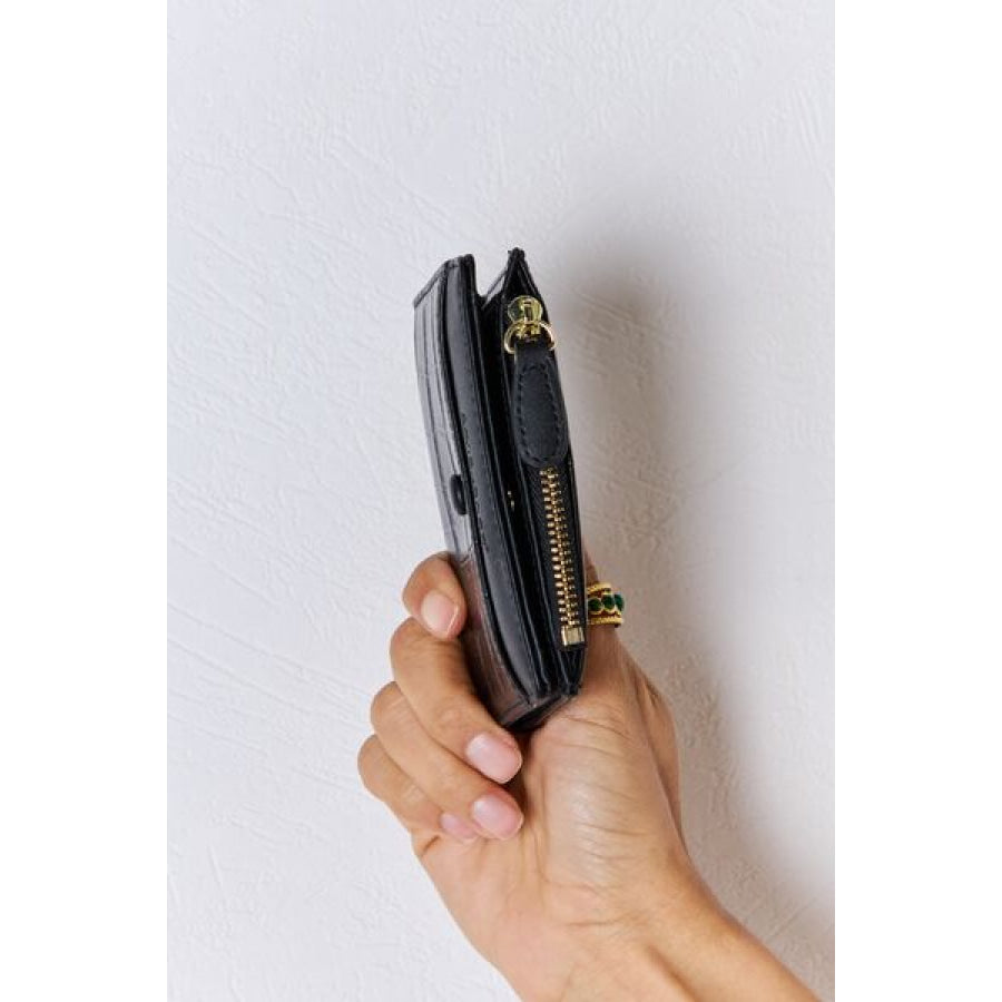 David Jones Texture PU Leather Mini Wallet Apparel and Accessories