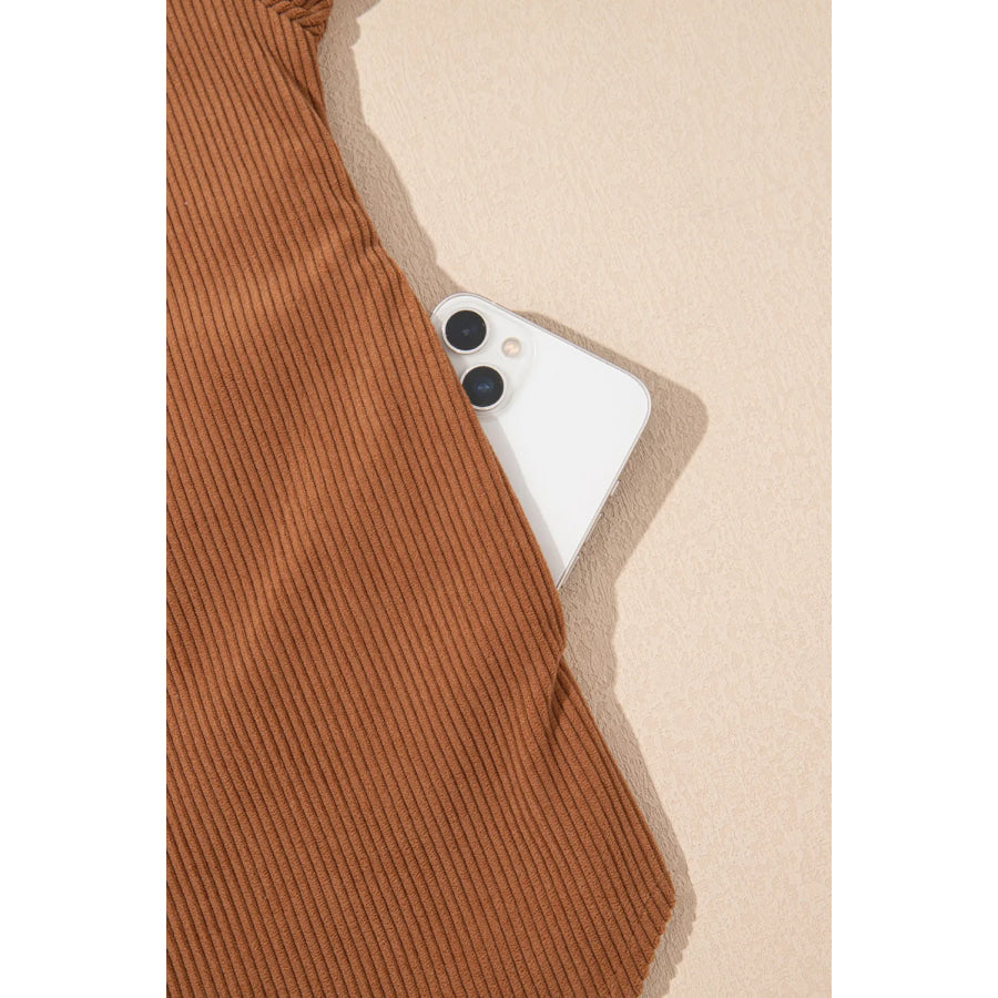 Decorative Pocket Flap Button Up Jacket Apparel and Accessories