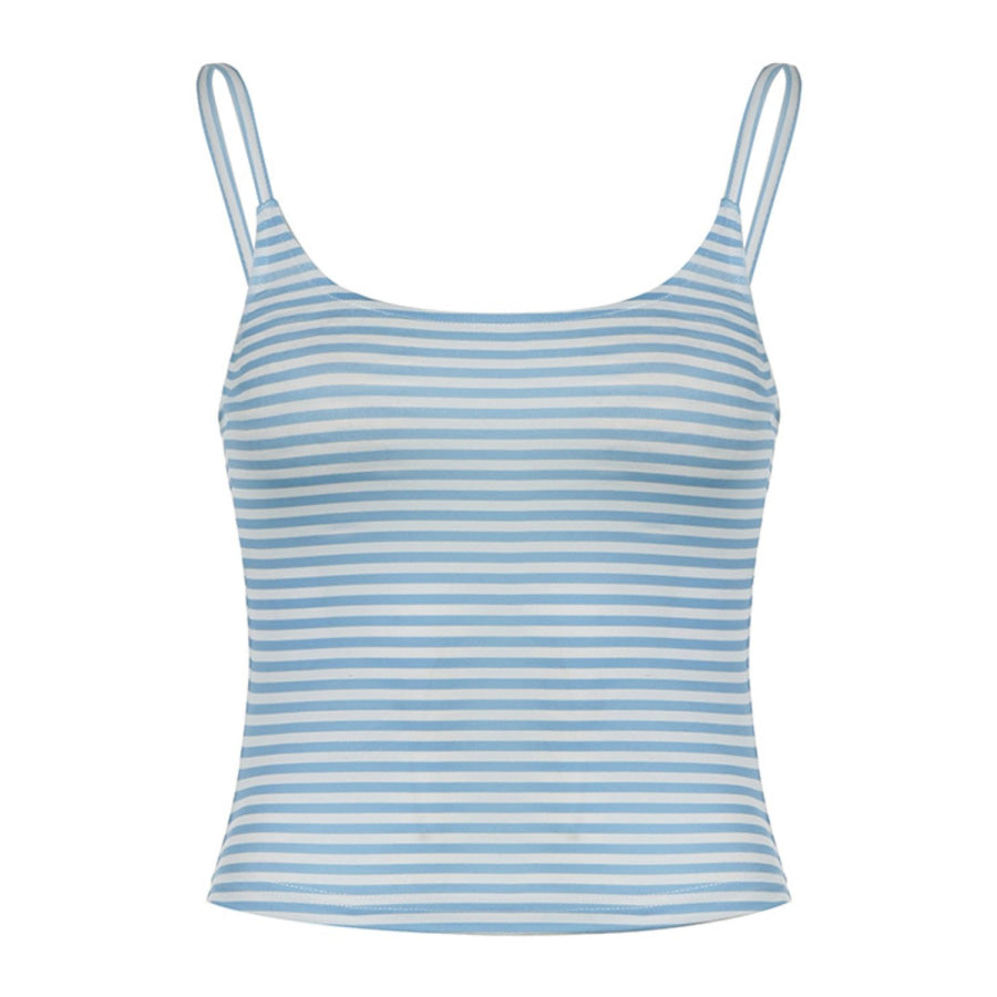 Devine Striped Scoop Neck Cami Apparel and Accessories