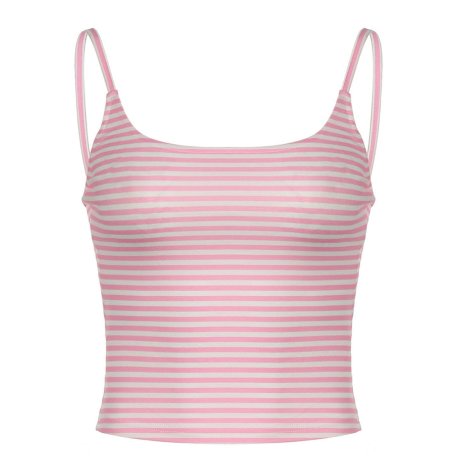 Devine Striped Scoop Neck Cami Apparel and Accessories