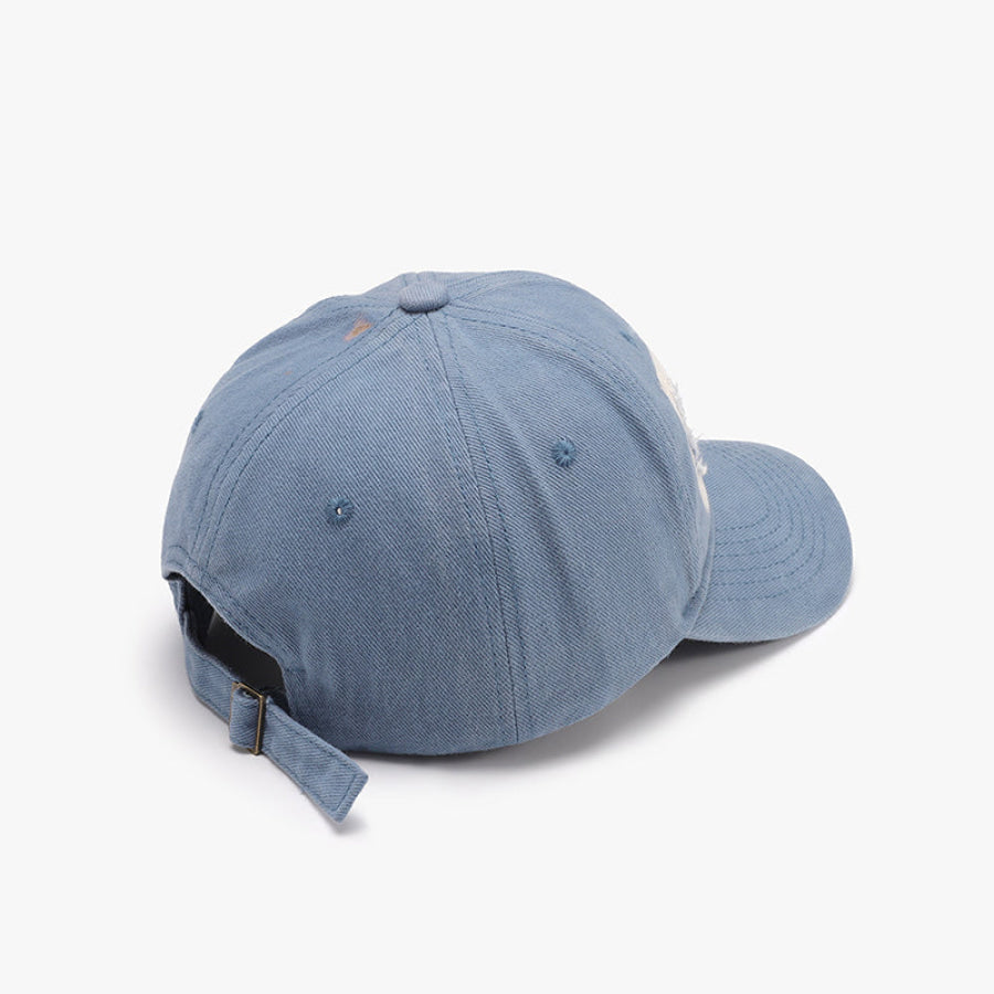 Distressed Cotton Baseball Cap Apparel and Accessories