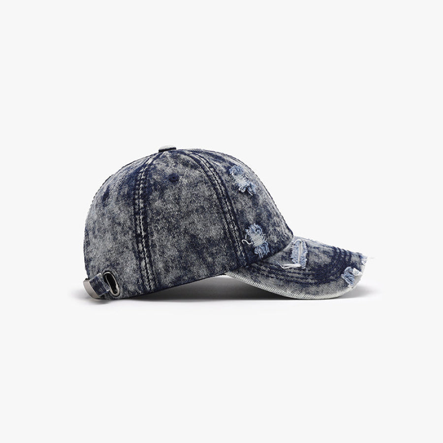 Distressed Cotton Baseball Cap Apparel and Accessories