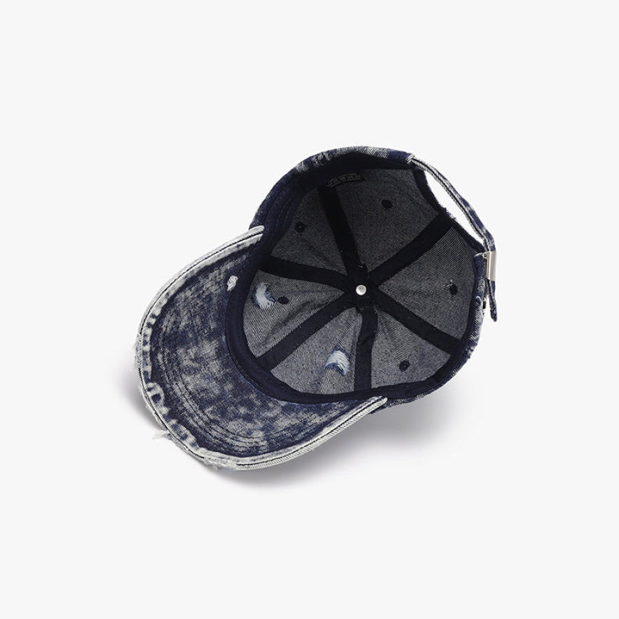 Distressed Cotton Baseball Cap Apparel and Accessories