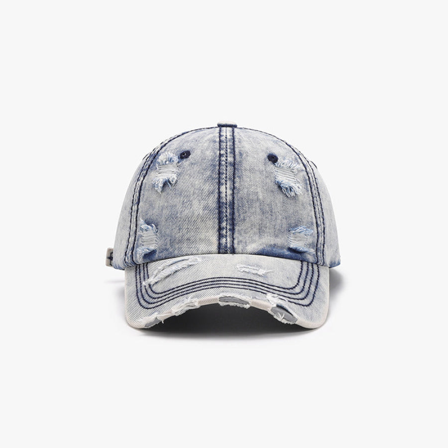 Distressed Cotton Baseball Cap Light / One Size Apparel and Accessories