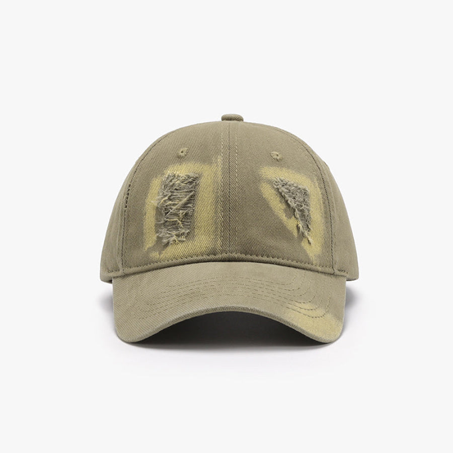 Distressed Cotton Baseball Cap Sage / One Size Apparel and Accessories