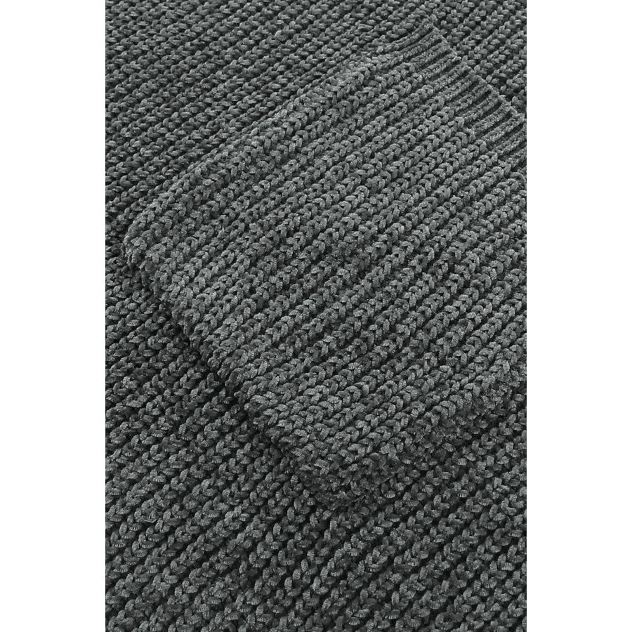 Distressed Round Neck Drop Shoulder Sweater Apparel and Accessories