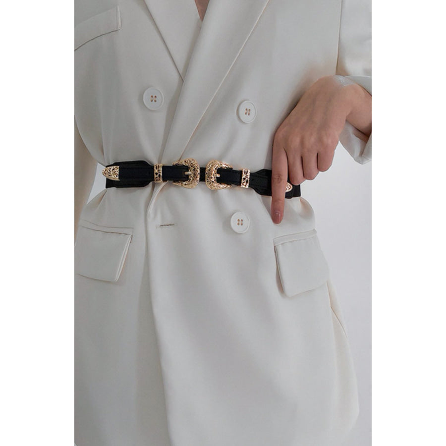 Double Buckle Elastic Belt